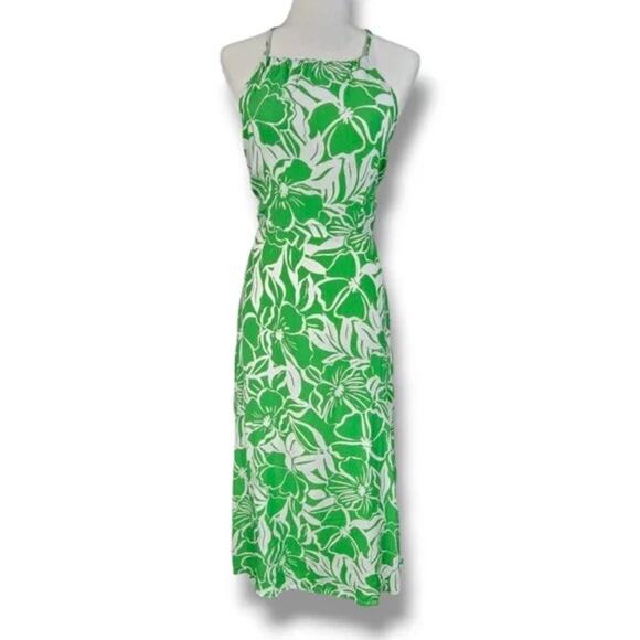 NWT Faithfull the Brand Taormina El Marsa Print Midi Dress Tropical Size USA 10 - Picture 5 of 10